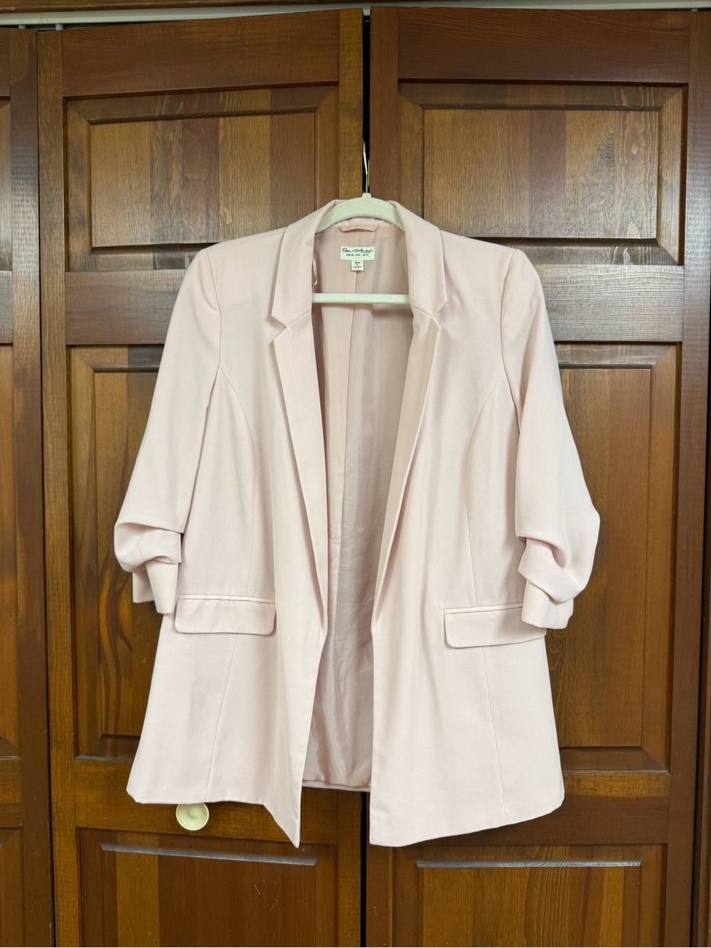 Miss Selfridge Pale Pink Open-Front Blazer